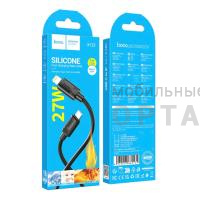 Кабель Type-c to Lightning Hoco Premium X122, чёрный (неупакованный)