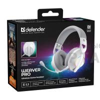 Гарнитура игровая DEFENDER Weaver PRO BT/2.4G, белый (1/24)