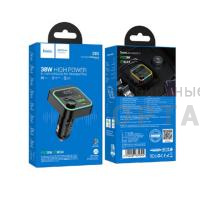 FM-модулятор HOCO E85, Tiger, Bluetooth, PD20W, QC3.0,  черный