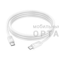 Кабель Type-c to Type-c HOCO X114 Energy, 1.0м, круглый, PD60Вт, ПВХ, цвет: белый (1/31/310) Кабель Type-c to Type-c HOCO X114 Energy, 1.0м, круглый, PD60Вт, ПВХ, цвет: белый (1/31/310)